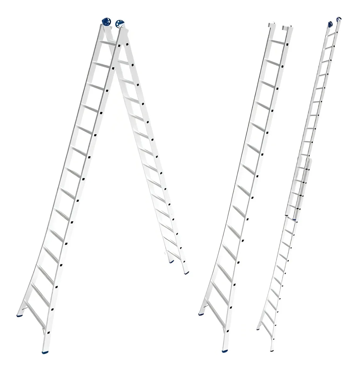 Escada EVALD MAX EVEM214 Extensível de Alumínio com 14 Degraus