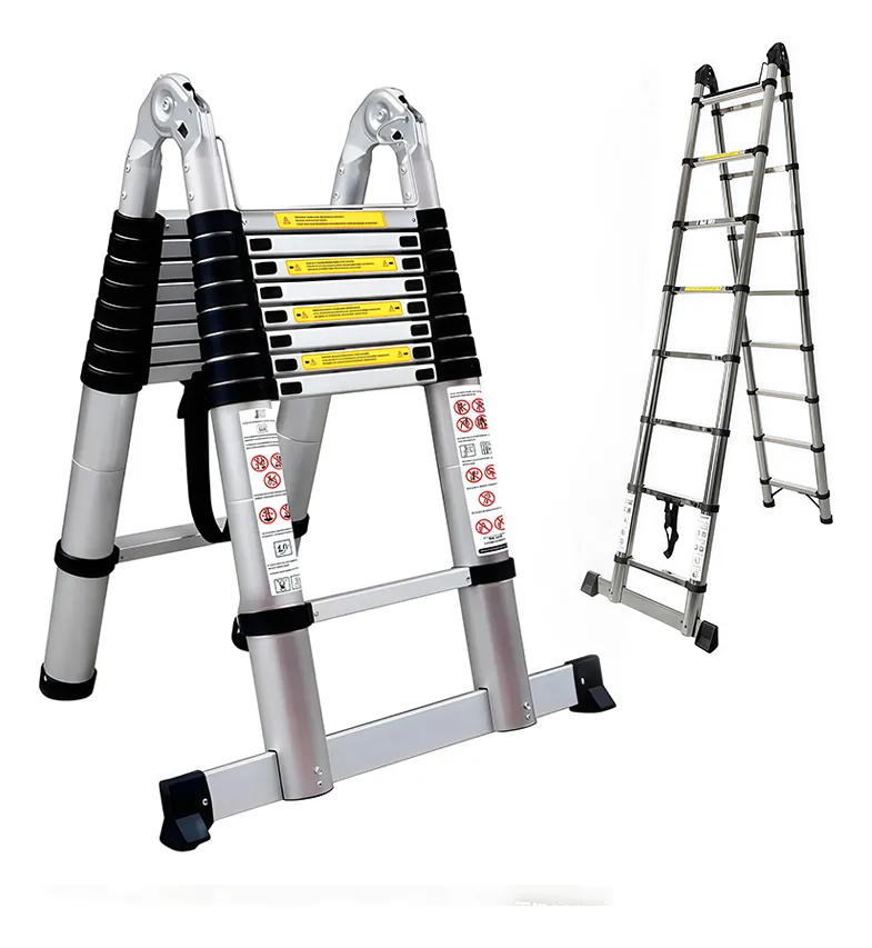 Escada Telescópica Novara NBX-19 5.6m Inox 18 Degraus