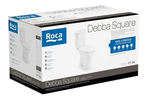 Roca Debba Square Kit Bacia com Caixa Acoplada e Assento — foto 2
