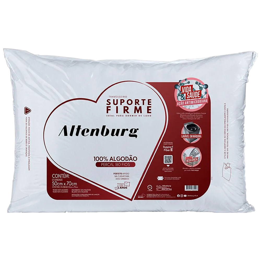 Travesseiro Altenburg Suporte Firme 100% Poliéster