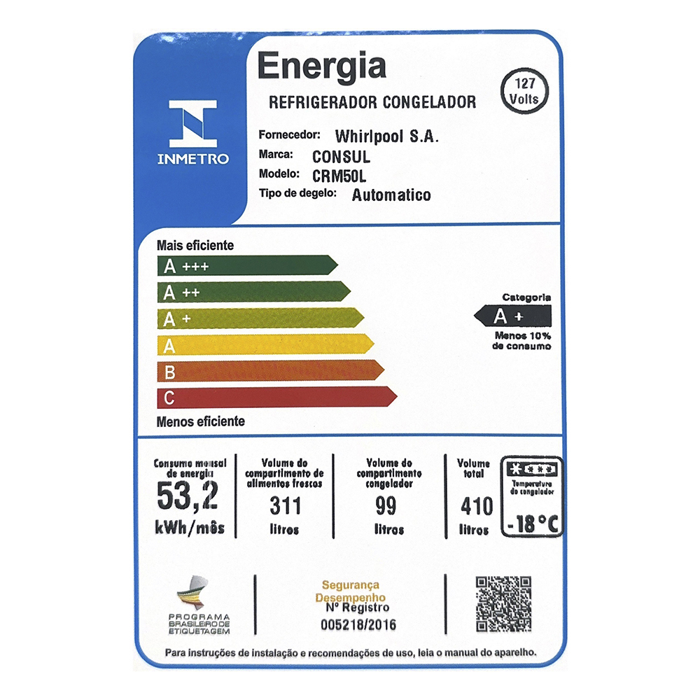 Geladeira Consul 410L Frost Free Duplex CRM50LB — foto 10