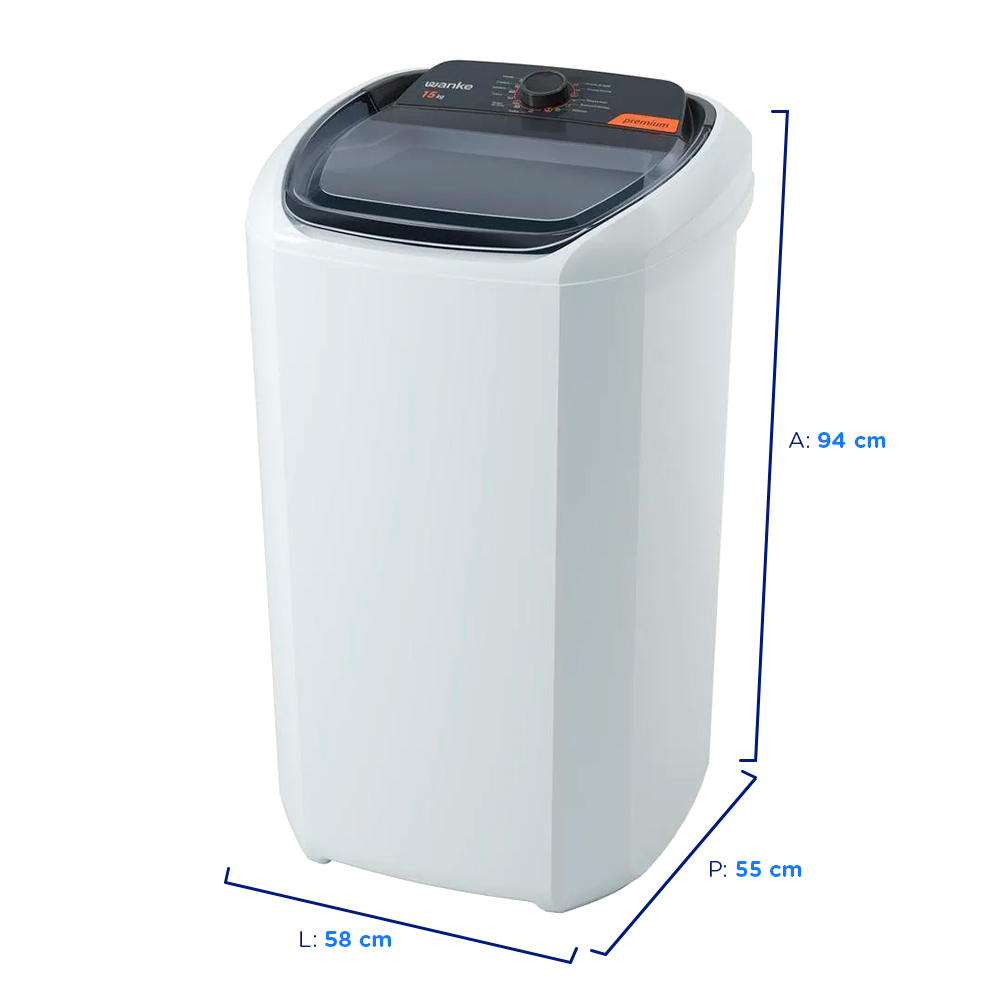 Tanquinho Wanke Premium 15kg Semiautomático 10 programas LWBE150T3 — foto 4