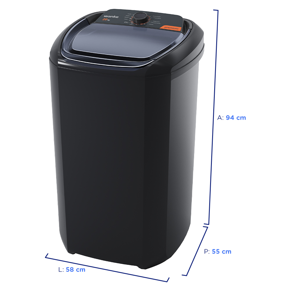 Tanquinho Wanke Premium 20kg Semiautomático 10 programas LWBE201T3 — foto 4