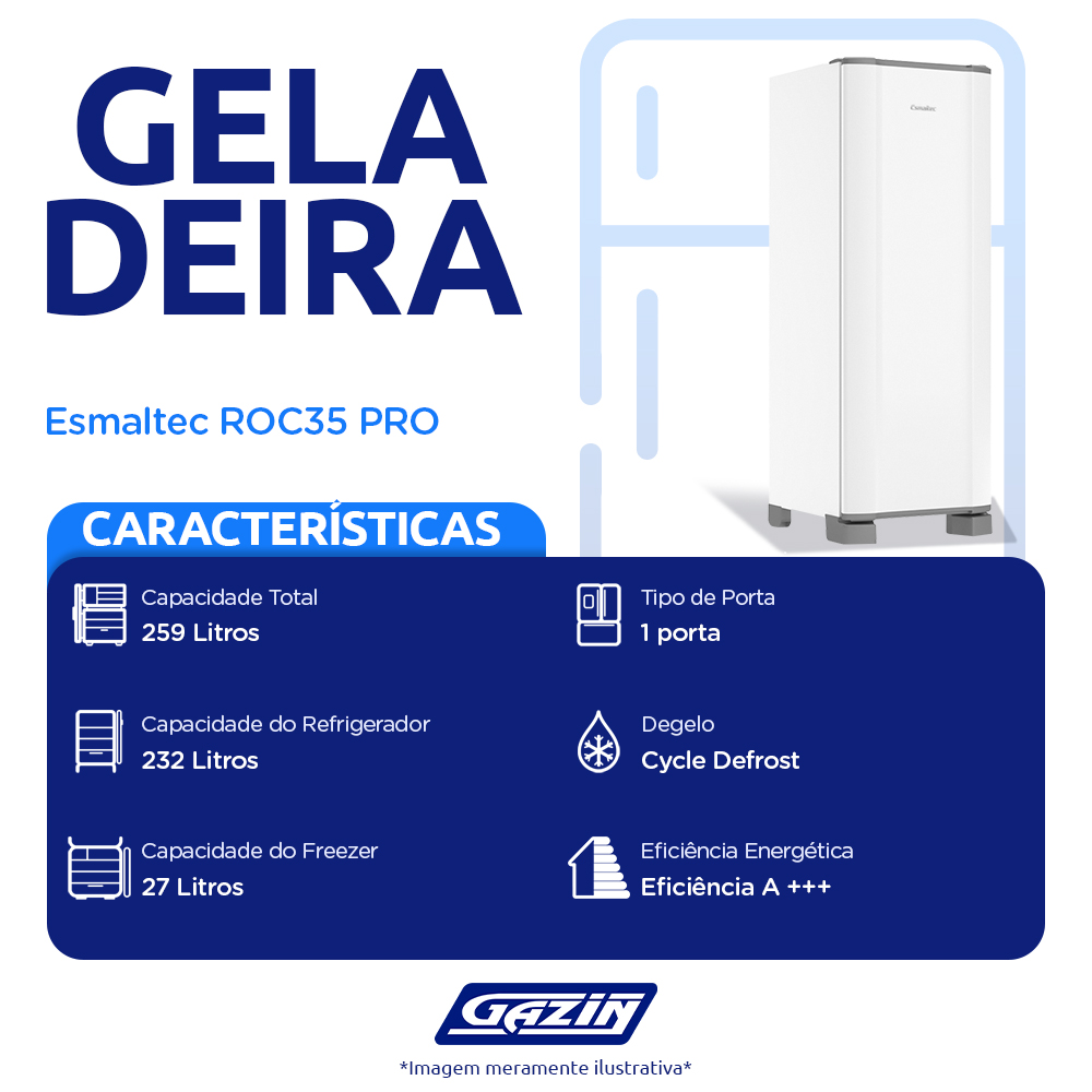Geladeira Esmaltec 259L Inverter Cycle Defrost ROC35 PRO — foto 3
