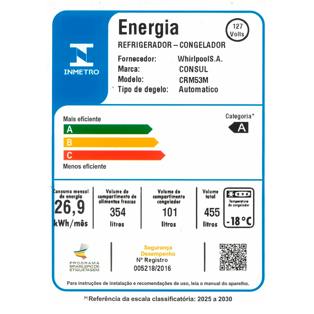 Geladeira Consul 455L Frost Free Duplex Inverter CRM53MK — foto 9