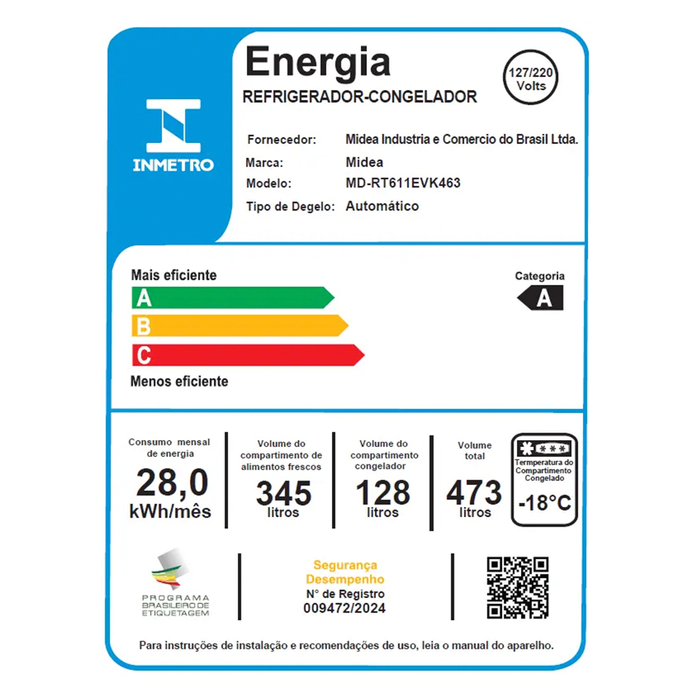 Geladeira Midea 473L Frost Free Duplex MD-RT61 — foto 12