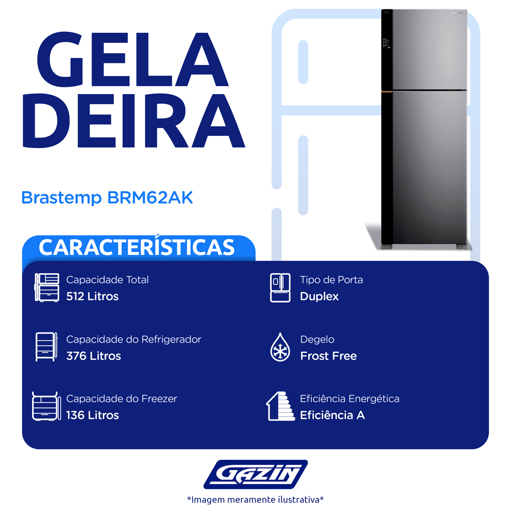 Geladeira Brastemp 512L Frost Free Duplex BRM62 — foto 3