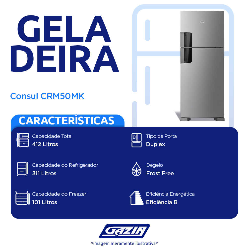 Geladeira Consul 412L Frost Free Duplex CRM50MK — foto 3