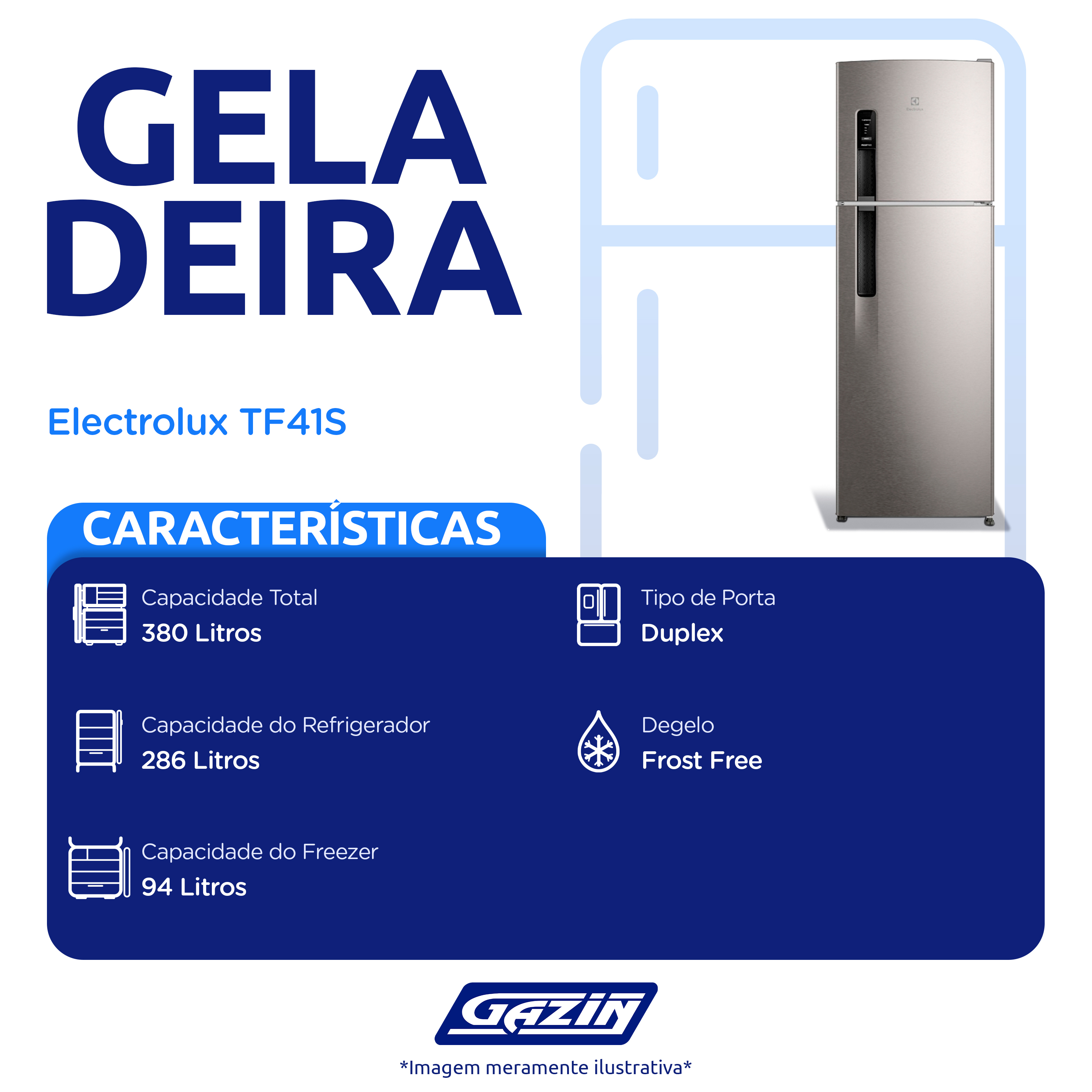 Geladeira Electrolux 380L Frost Free Duplex TF41S — foto 3