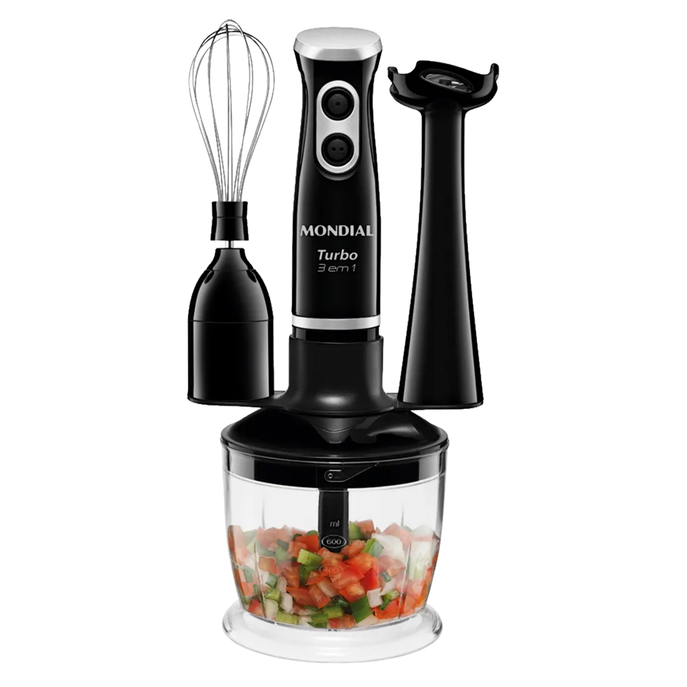 Mixer Mondial M-14 3 em 1 Lâmina em Aço Inox 600ml 350W