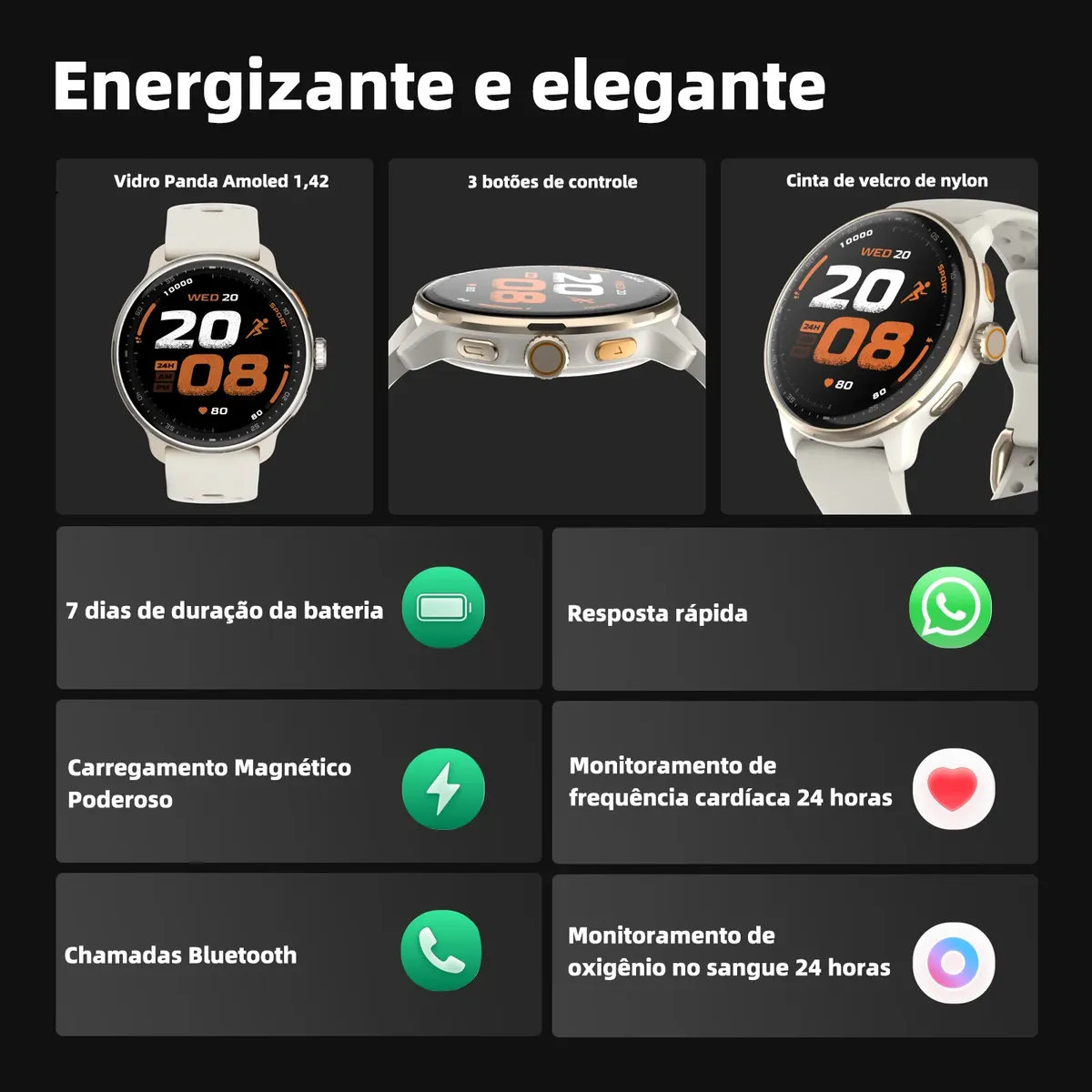 Relógio Inteligente Gps Smartwatch Amoled 3atm Outdoor Strar — foto 4