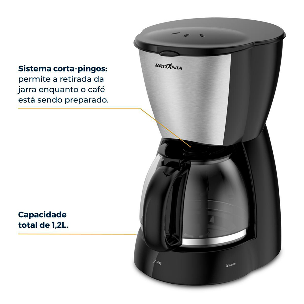 Cafeteria Elétrica Britânia BCF32A 30 Xícaras 800W — foto 6