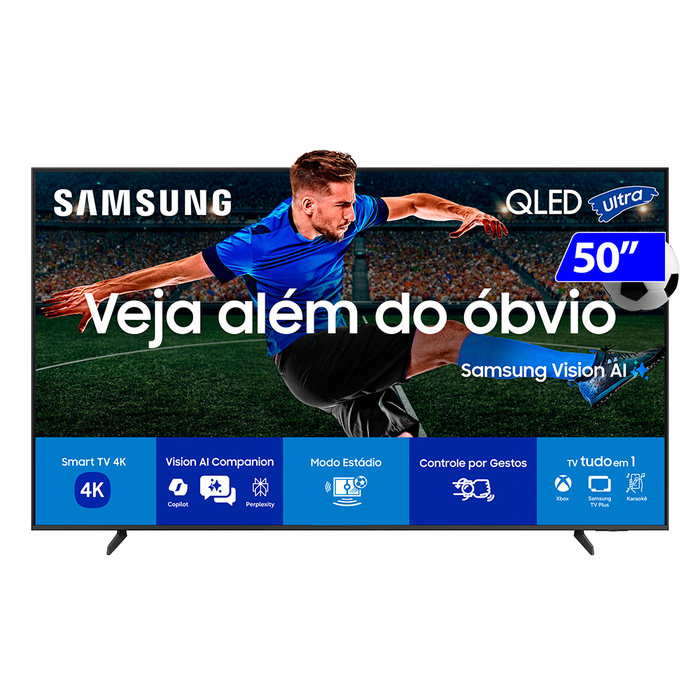 Smart TV Samsung QLED Ultra 50" 4K Wi-Fi Tizen QN50QEF1AGXZD