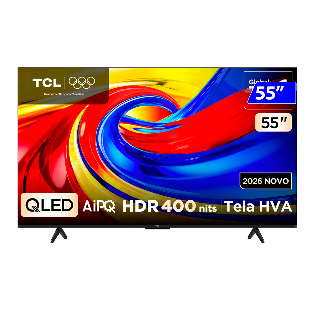 Smart TV TCL QLED 55" 4K Wi-Fi Google TV Comando de Voz 55P7L