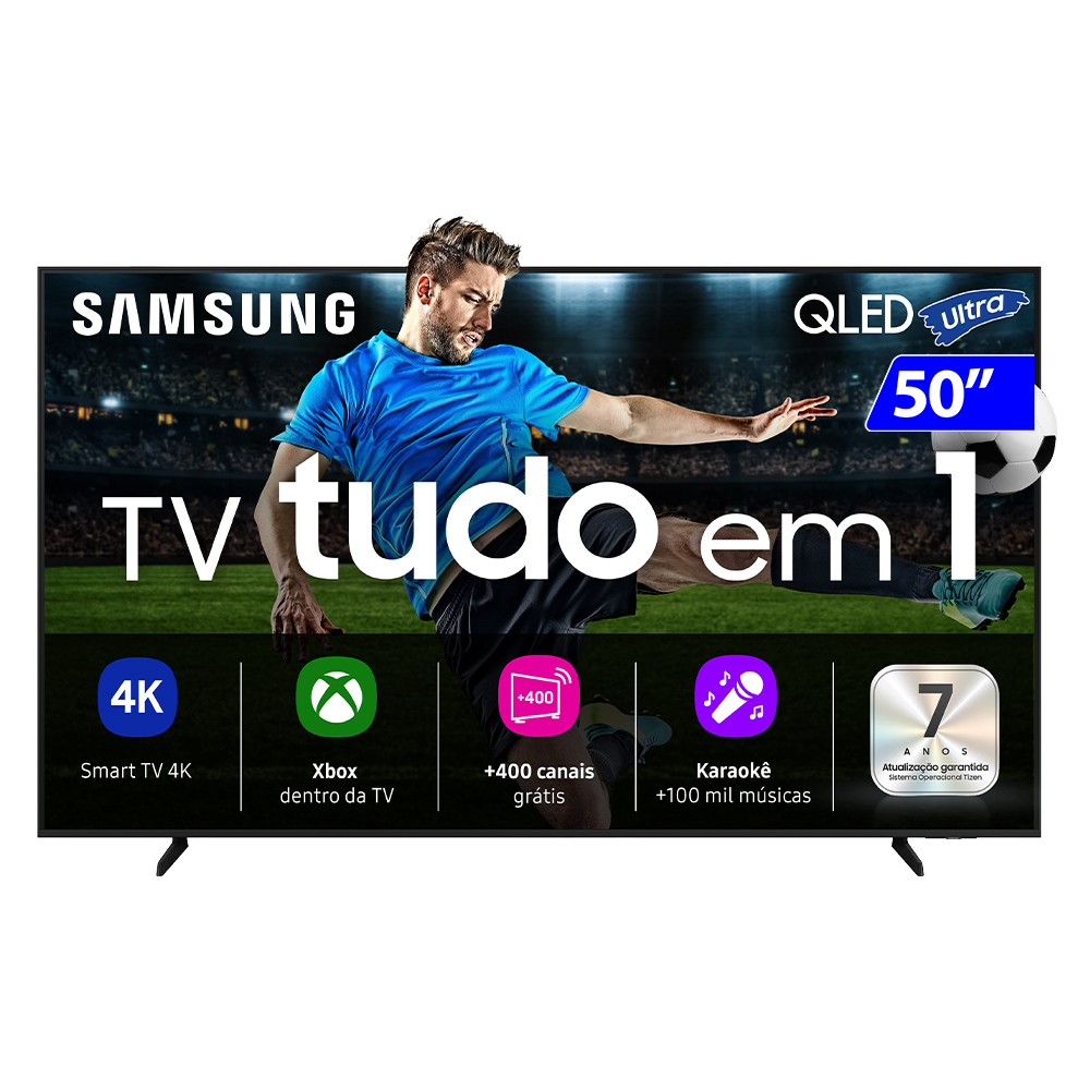 Smart TV Samsung QLED 50" 4K Wi-Fi Tizen Q4 Ai QN50Q7FAAGXZD