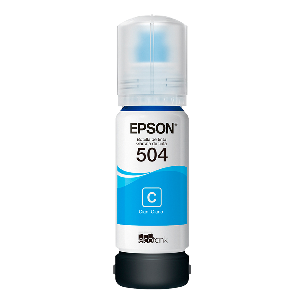 Refil Tanque de Tinta Epson Ciano T504 até 6.000 Páginas
