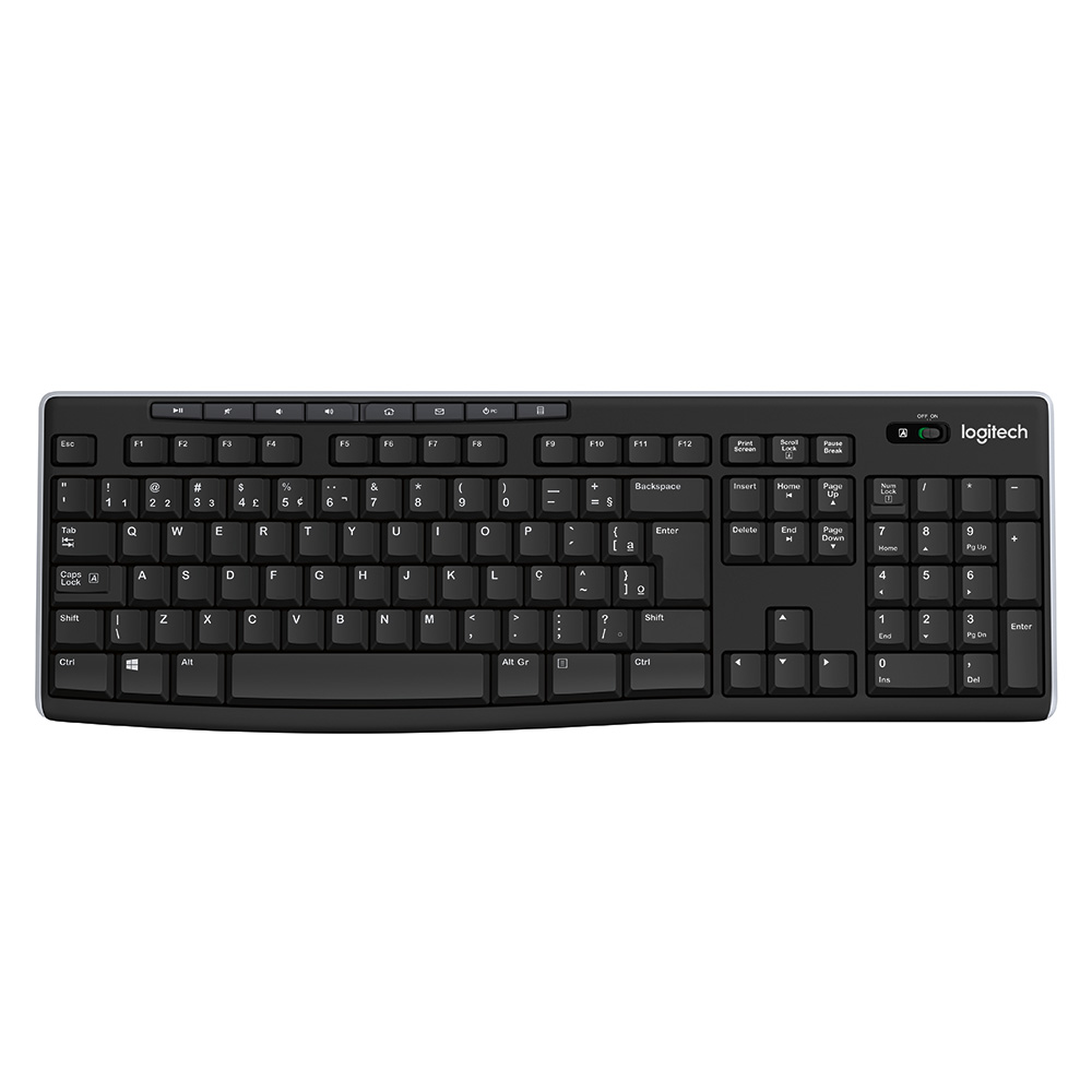 Teclado Logitech K270 Sem Fio Plug And Play ABNT2