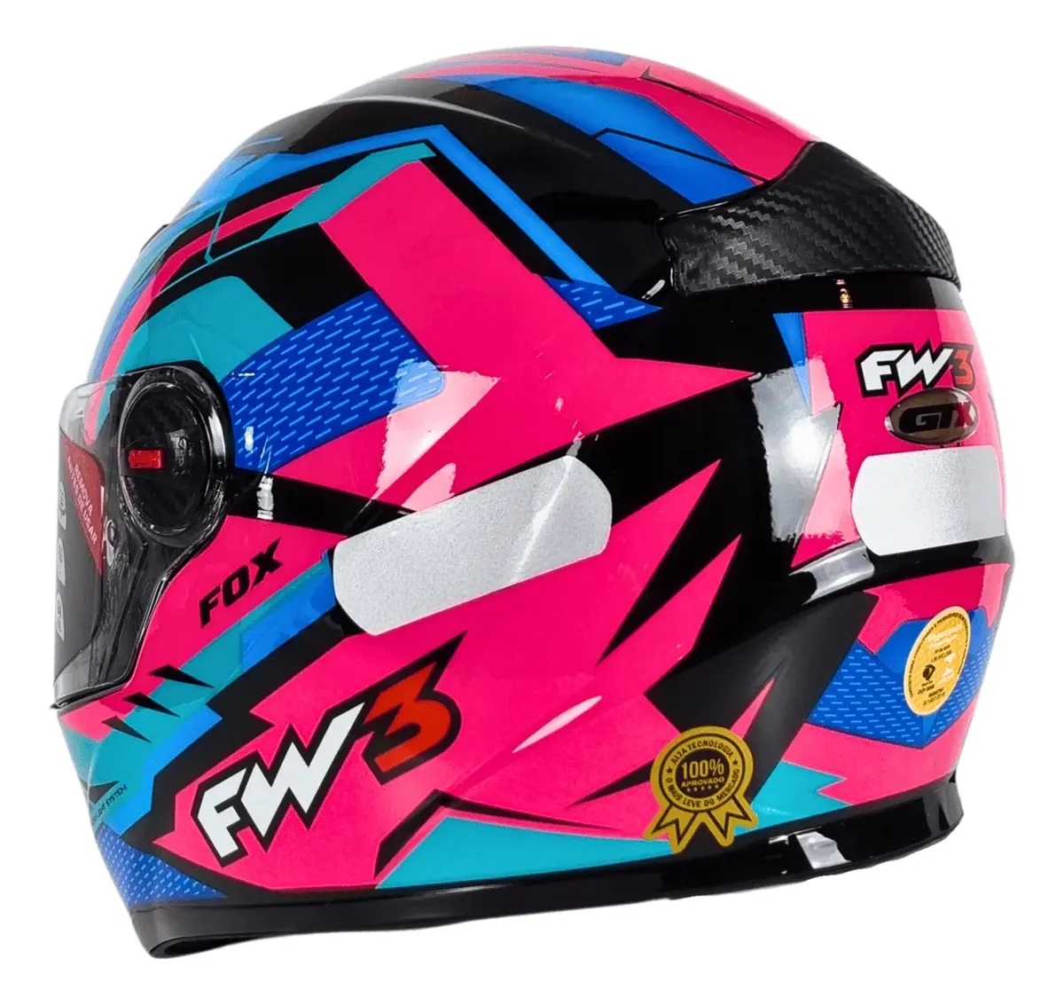 Capacete Fechado Fw3 Gtx Fox Masculino Feminino + Narigueira — foto 5