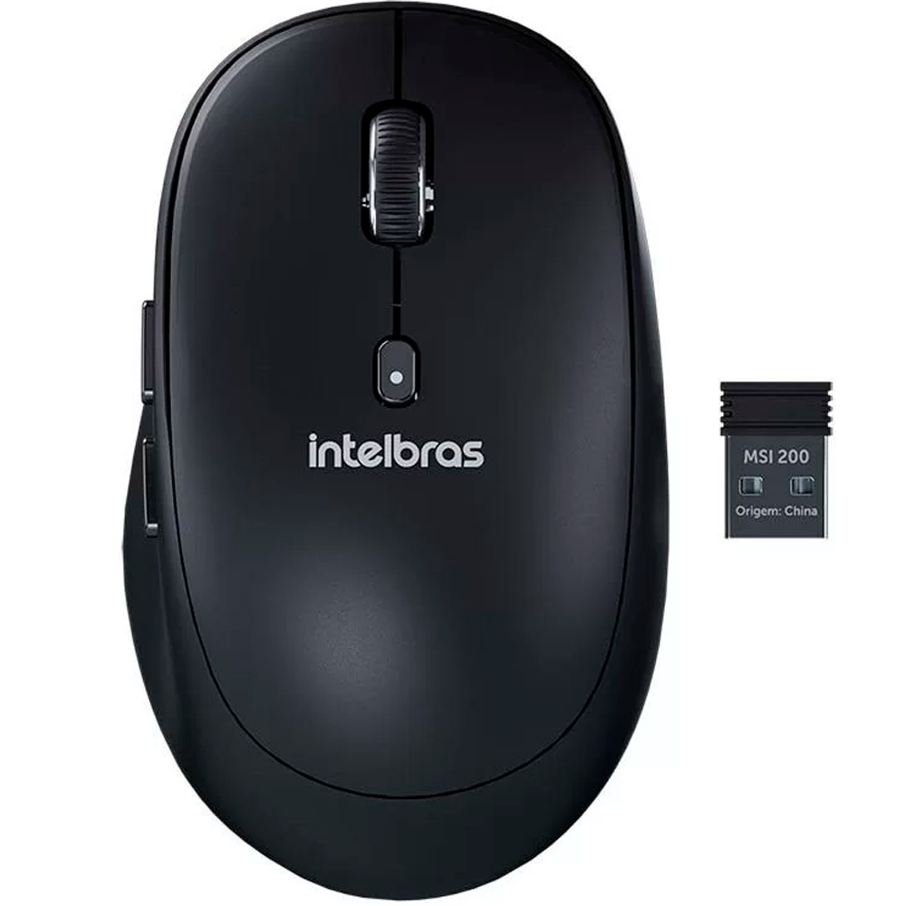 Mouse Sem Fio Intelbras MSI200 Sensor Óptico Click Silencioso
