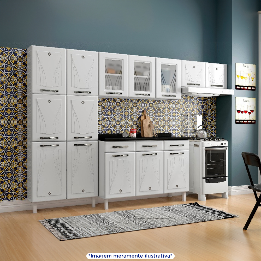 Cozinha Modulada 4 Peças 14 Portas 2 Gavetas Star Telasul