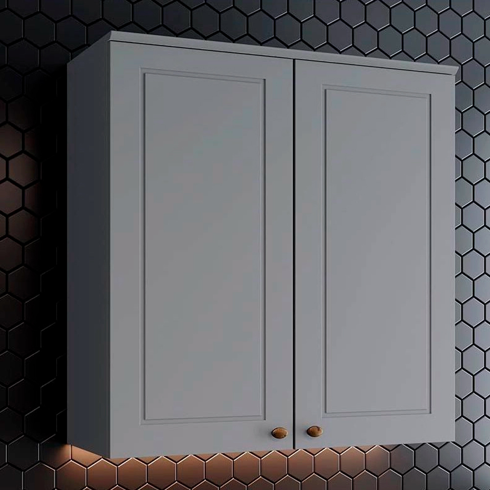 Armário Aéreo 80cm 2 Portas MDF Americana Henn