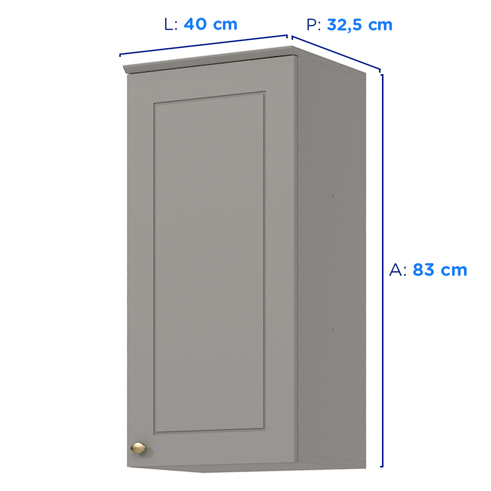 Armário Aéreo 1 Porta 40cm Americana Henn — foto 4