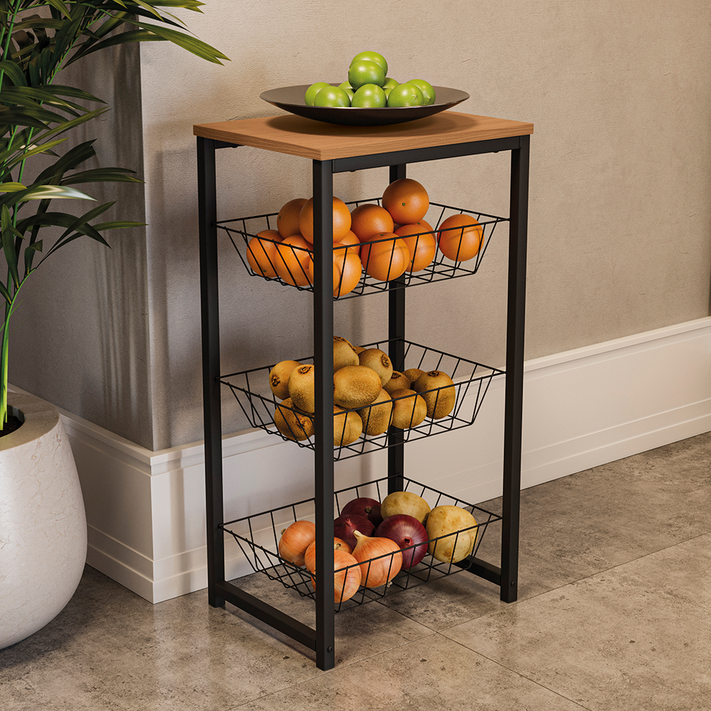 Fruteira Organizadora 40cm 3 cestos LI035 Kappesberg — foto 6