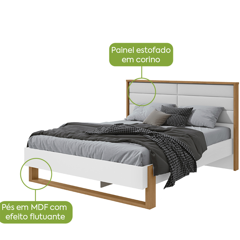 Cama Casal Freetown Lopas com Led — foto 7