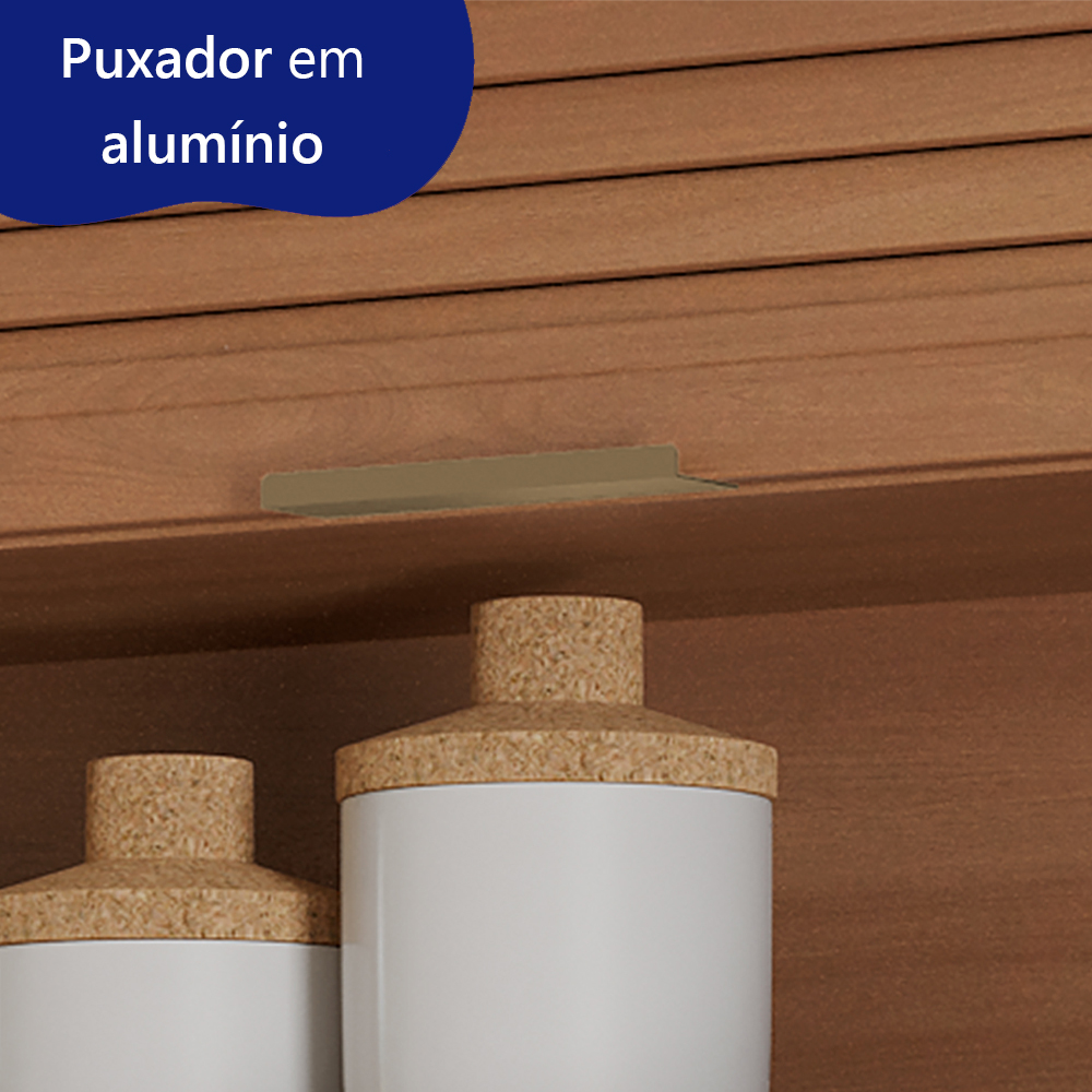 Armário Aéreo 1 Porta Basculante 120cm Macadâmia Telasul — foto 8