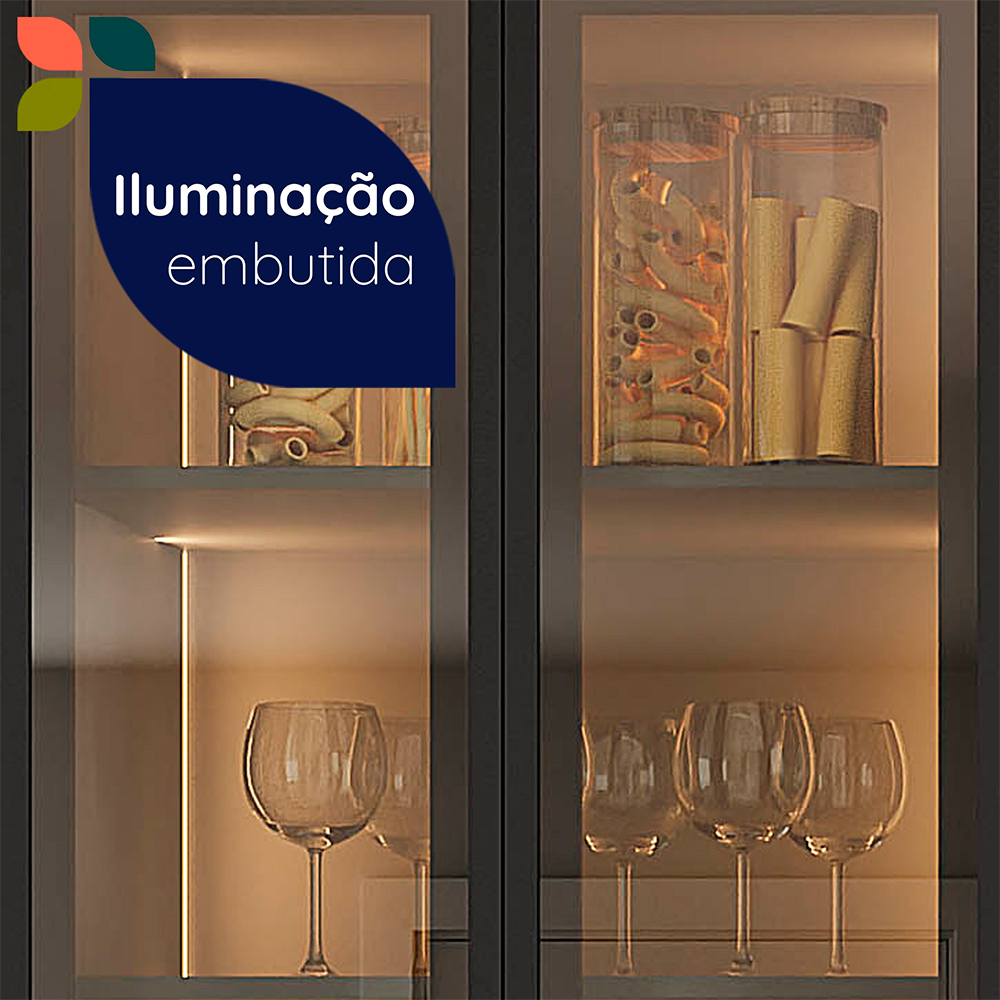 Paneleiro Telasul Lumina 70cm LED 4 Portas — foto 9