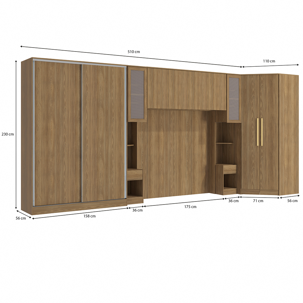 Quarto Modular Kappesberg Ágata 06 peças 10 Portas — foto 5