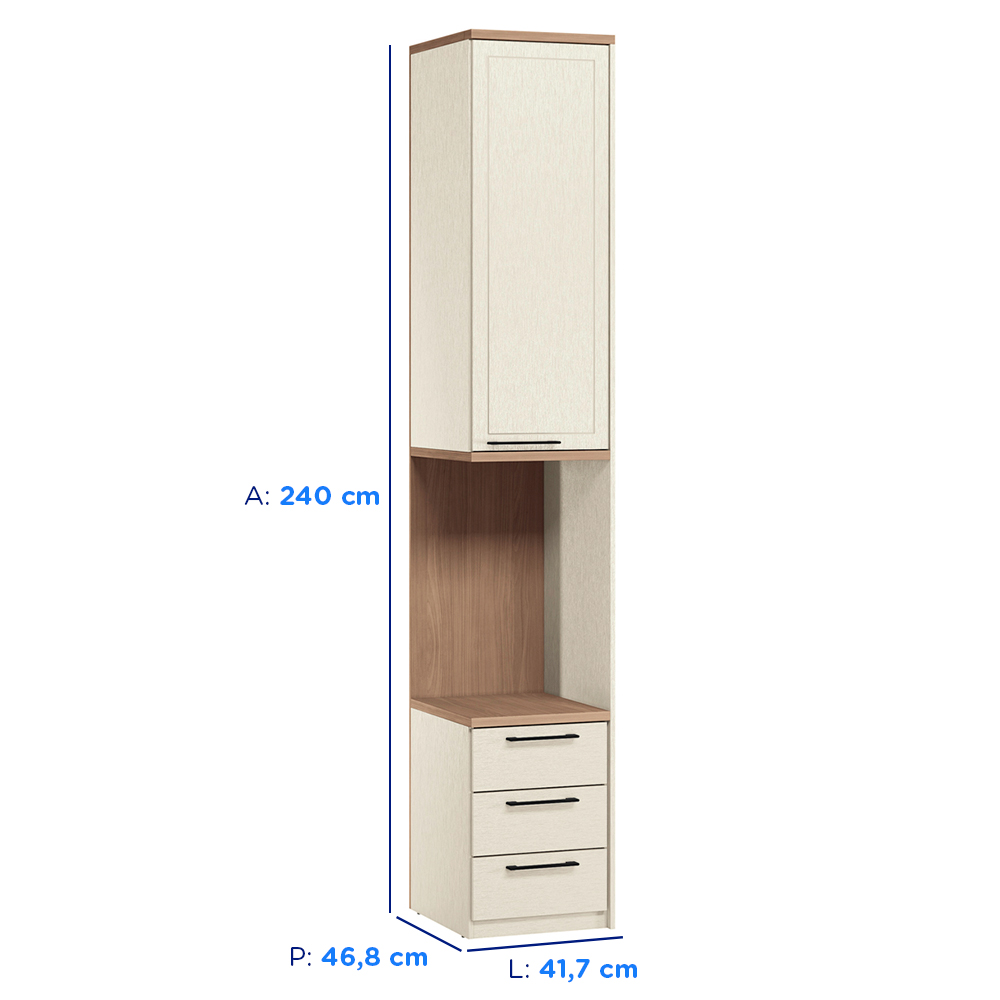 Roupeiro Modulado Santos Andira Doce Vida 6 Peças — foto 6