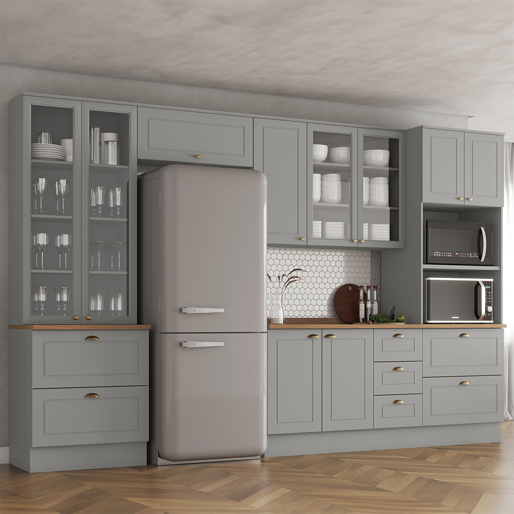 Cozinha Modulada 6 Peças 10 Portas 5 Gavetas Americana Henn