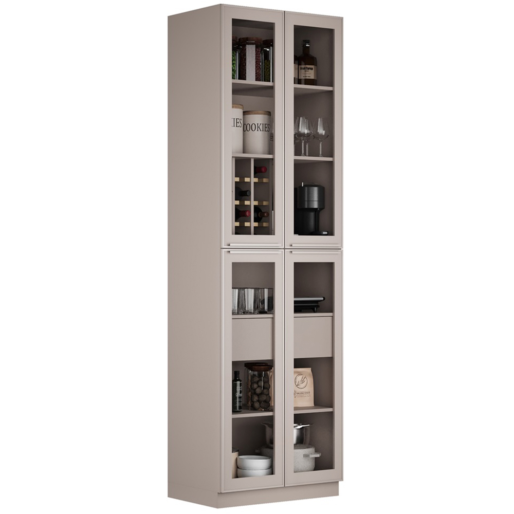 Cristaleira 4 Portas com Vidro 6 Prateleiras Itatiaia Essence