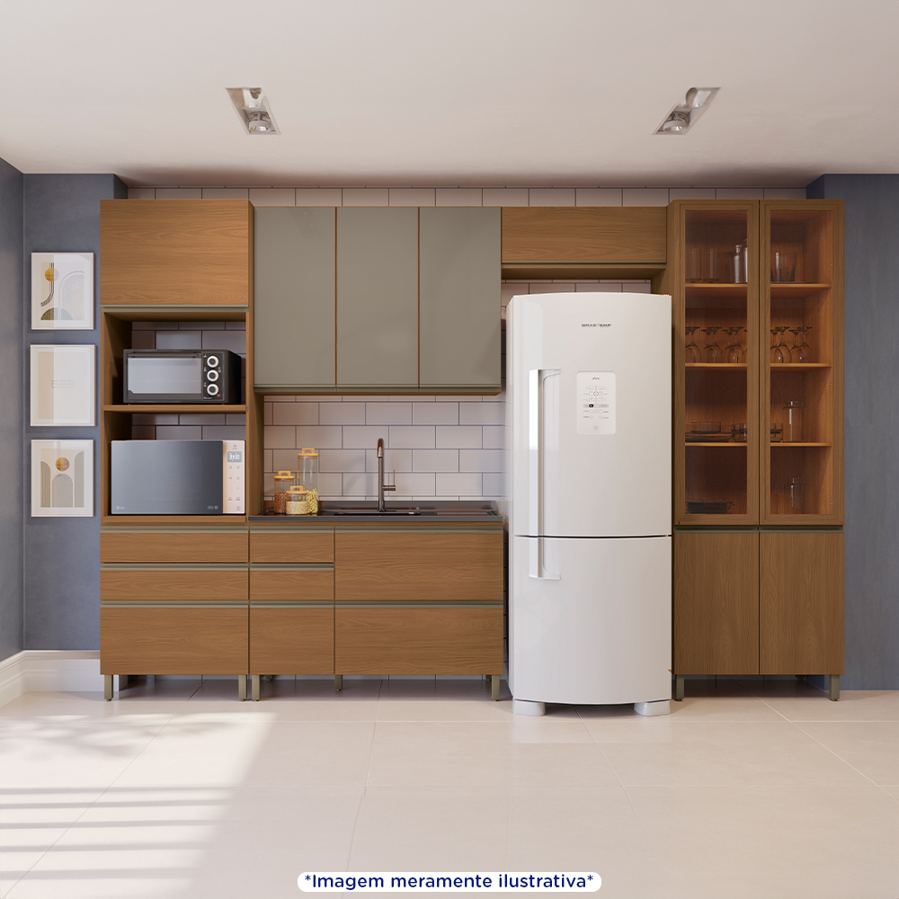 Cozinha Modulada 5 Peças 10 Portas 8 Gavetas Maxxi Kappesberg