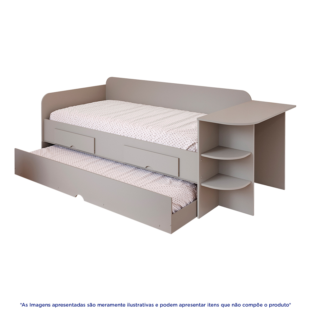 Sofá Cama Cimol Bibox Helena MDF com Escrivaninha — foto 5