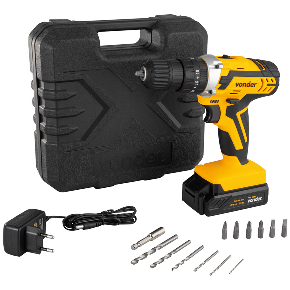 Parafusadeira Furadeira de Impacto Vonder Bateria 3/8 Polegadas PFV 238I