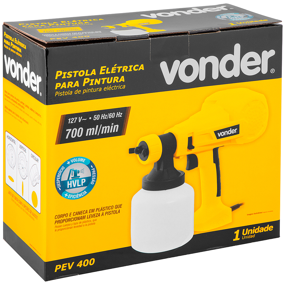 Pistola Elétrica de Pintura Vonder 800ml 127V PEV400 — foto 5