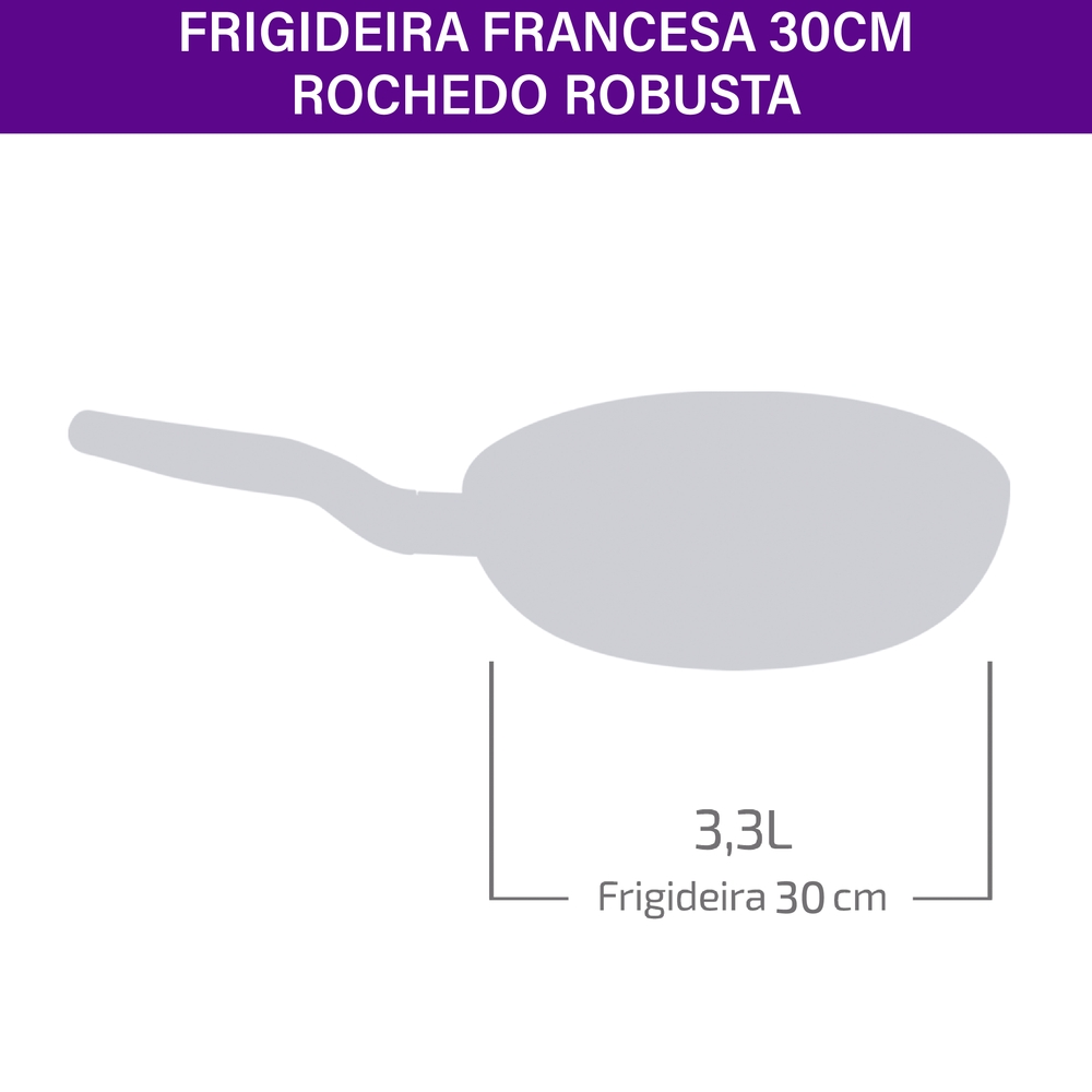 Frigideira Rochedo 3,3L Robusta Antiaderente — foto 7