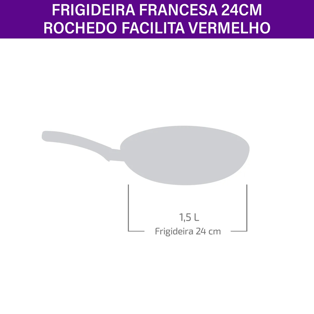 Frigideira Work Rochedo 1,5L Facilita Antiaderente — foto 4