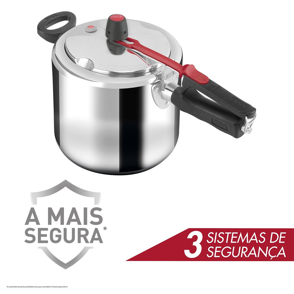 Panela de Pressão Clock Alumínio 7L Original — foto 12