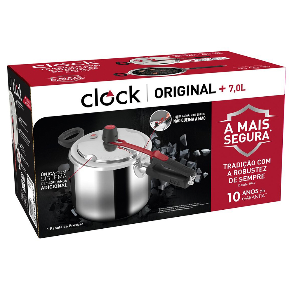Panela de Pressão Clock Alumínio 7L Original — foto 18