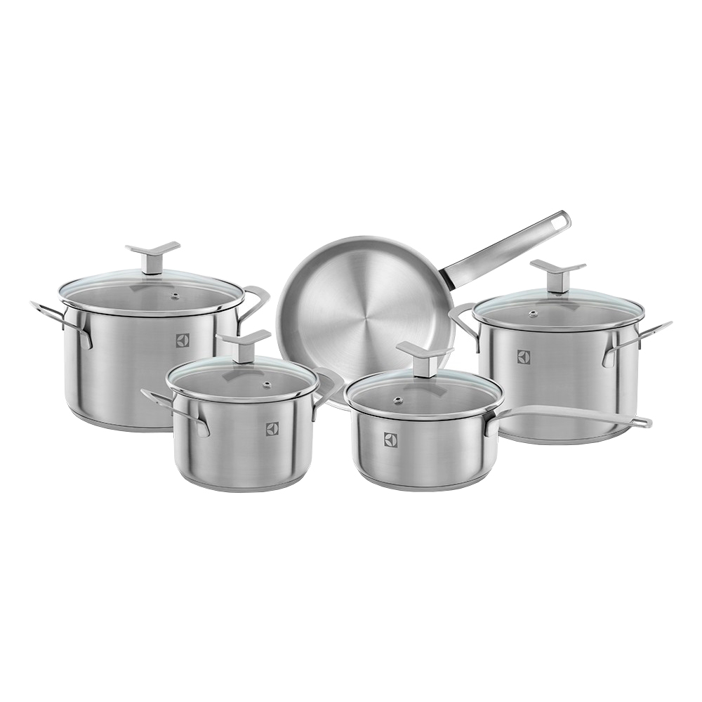 Jogo de Panelas Electrolux Aço Inox 5 Peças Fundo Triplo 41042291