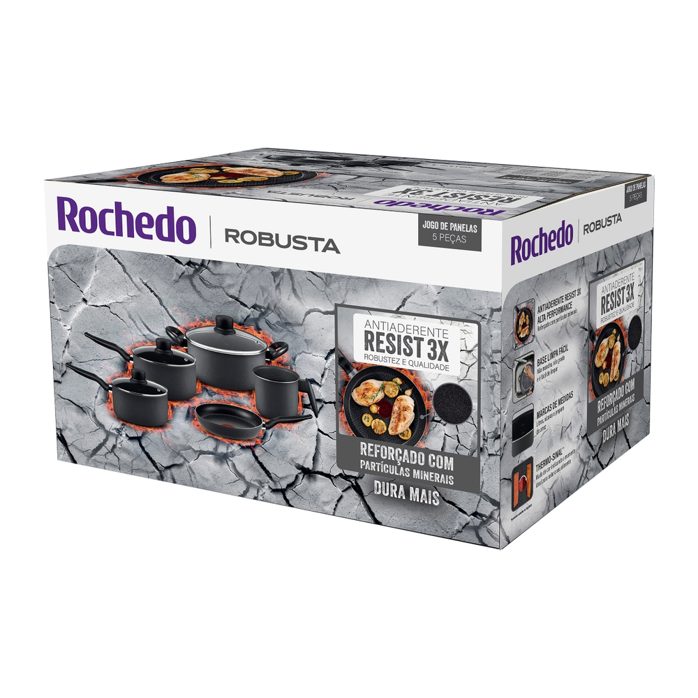 Jogo de Panelas Rochedo Antiaderente 5 Peças Robusta — foto 12