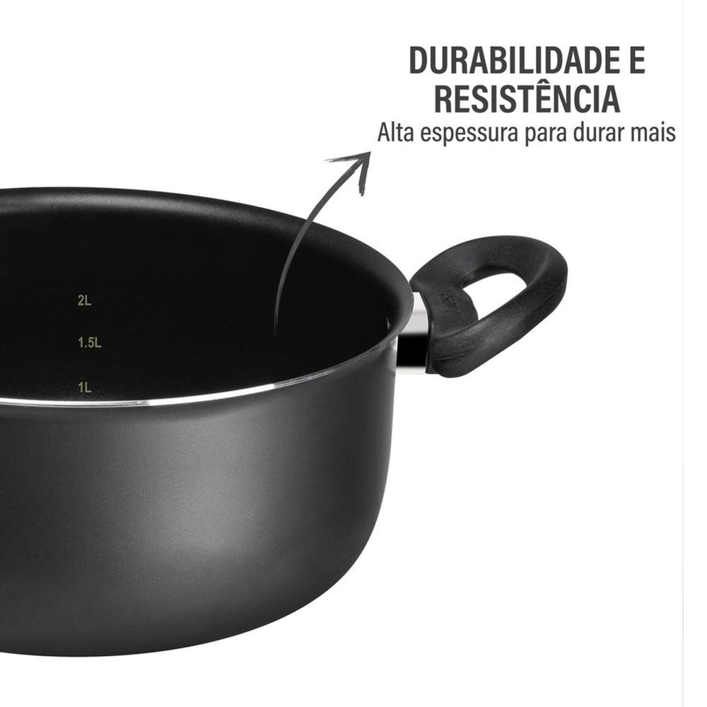 Caçarola Robusta Rochedo 4,6L 24cm Antiaderente — foto 8