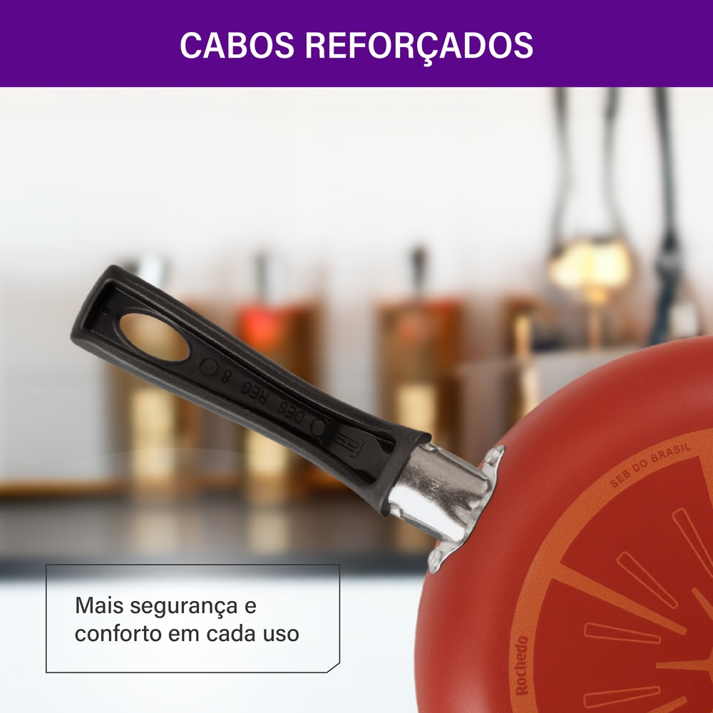 Jogo de Panelas Rochedo Antiaderente 5 Peças Facilita — foto 4