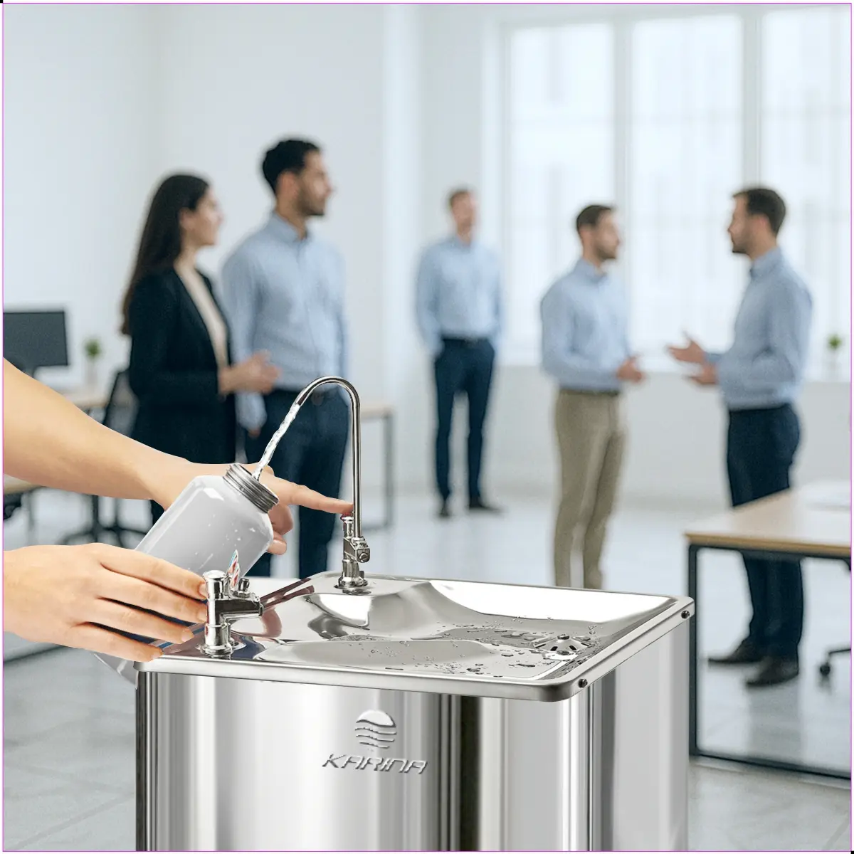Bebedouro Purificador Refrigerado Pressão Inox Aço Inoxidável — foto 5