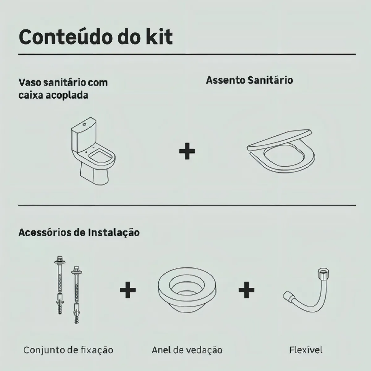 Vaso Sanitário Com Caixa Acoplada Elite Branco — foto 5