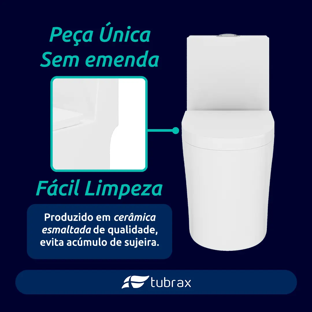 Vaso Sanitário Tubrax Acies Monobloco Caixa Acoplada Completo — foto 3