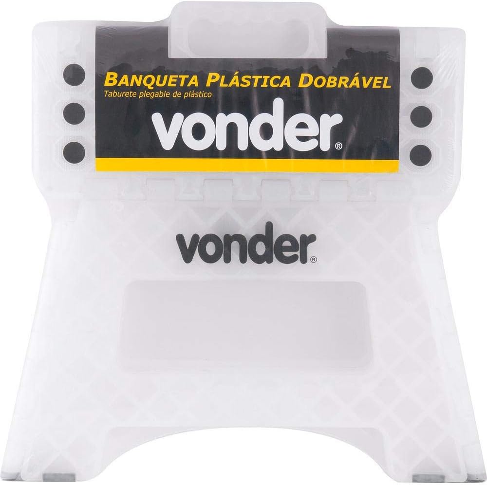 Banqueta Plástica Dobrável Vonder Branca 220 mm — foto 4